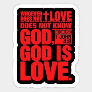 1 John 4:8 God is Love Sticker